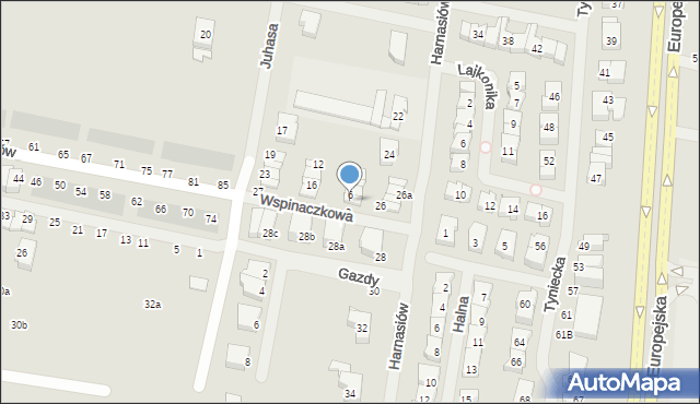 Szczecin, Wspinaczkowa, 4, mapa Szczecina