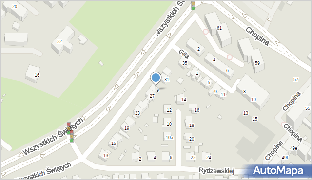 Szczecin, Wszystkich Świętych, 29, mapa Szczecina