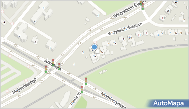 Szczecin, Wszystkich Świętych, 5b, mapa Szczecina