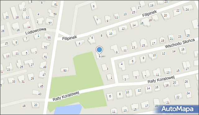 Szczecin, Wschodu Słońca, 7, mapa Szczecina