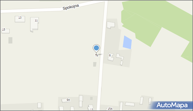 Szerominek, Wschodnia, 7b, mapa Szerominek