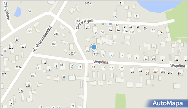 Tarnobrzeg, Wspólna, 1, mapa Tarnobrzegu