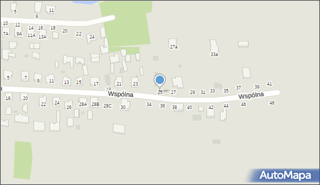 Tarnobrzeg, Wspólna, 25, mapa Tarnobrzegu