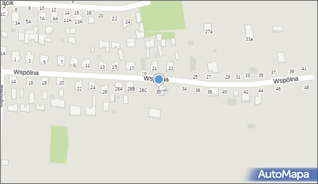 Tarnobrzeg, Wspólna, 30, mapa Tarnobrzegu