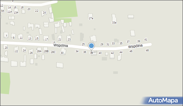 Tarnobrzeg, Wspólna, 38, mapa Tarnobrzegu