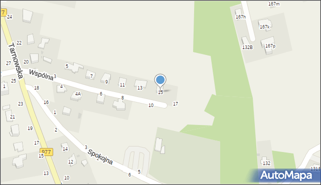 Tarnowiec, Wspólna, 15, mapa Tarnowiec