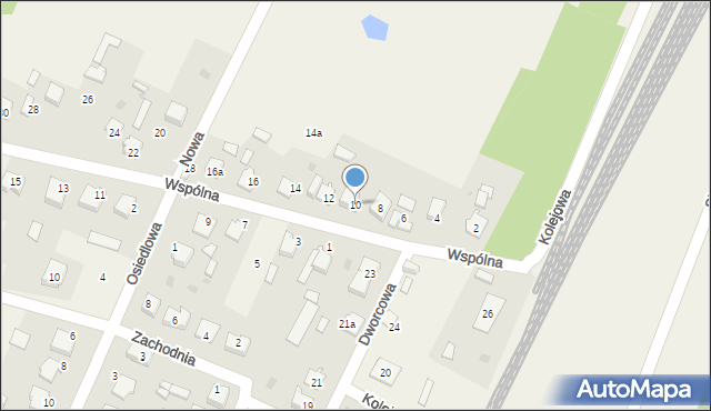 Teklinów, Wspólna, 10, mapa Teklinów