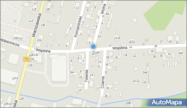 Tomaszów Mazowiecki, Wspólna, 12, mapa Tomaszów Mazowiecki