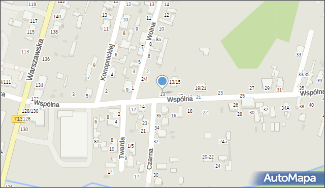 Tomaszów Mazowiecki, Wspólna, 13, mapa Tomaszów Mazowiecki