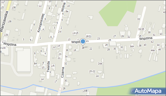 Tomaszów Mazowiecki, Wspólna, 18, mapa Tomaszów Mazowiecki