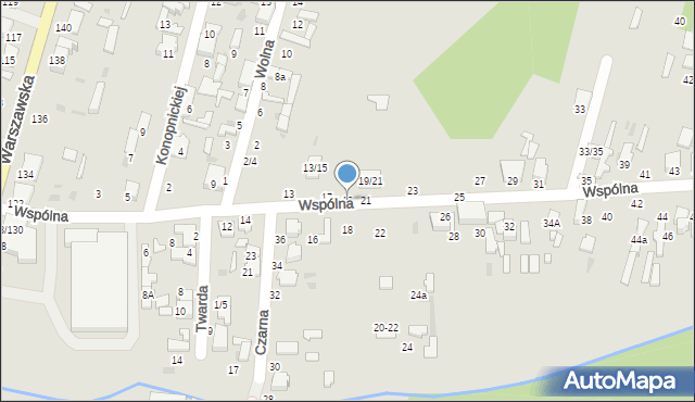 Tomaszów Mazowiecki, Wspólna, 19, mapa Tomaszów Mazowiecki