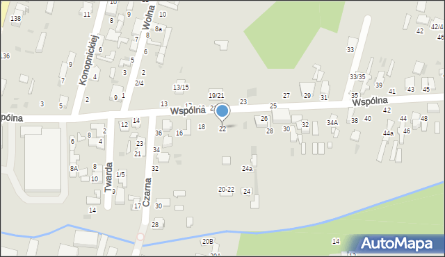 Tomaszów Mazowiecki, Wspólna, 22, mapa Tomaszów Mazowiecki