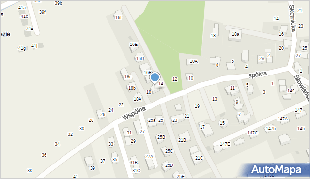 Tomaszowice, Wspólna, 16, mapa Tomaszowice