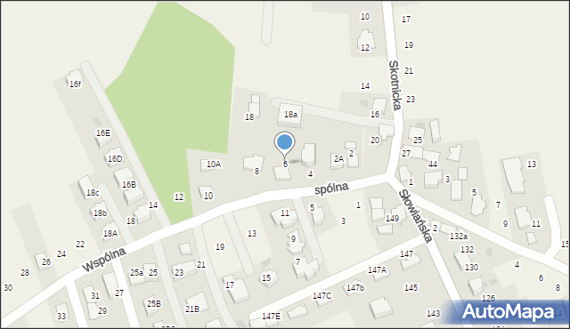 Tomaszowice, Wspólna, 6, mapa Tomaszowice