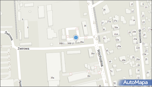 Toruń, Wschodnia, 36B/15, mapa Torunia