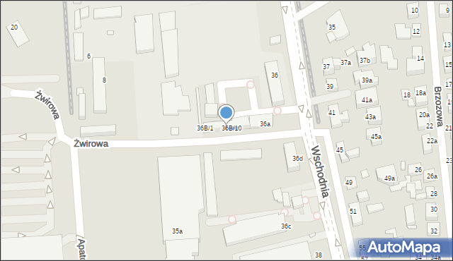 Toruń, Wschodnia, 36B/8, mapa Torunia