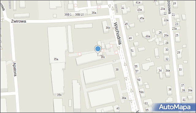 Toruń, Wschodnia, 38b, mapa Torunia