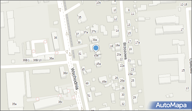 Toruń, Wschodnia, 43a, mapa Torunia