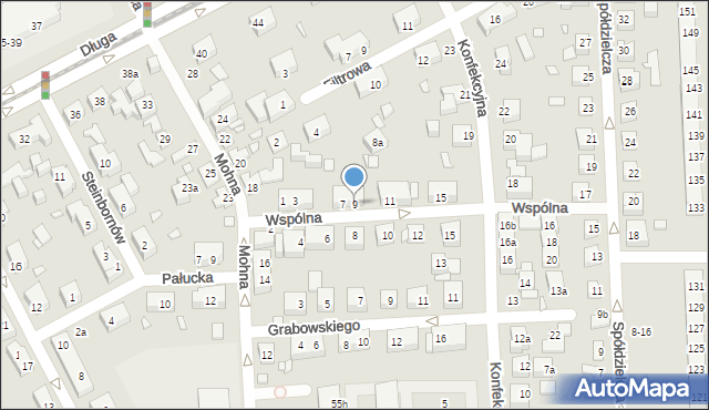 Toruń, Wspólna, 9, mapa Torunia