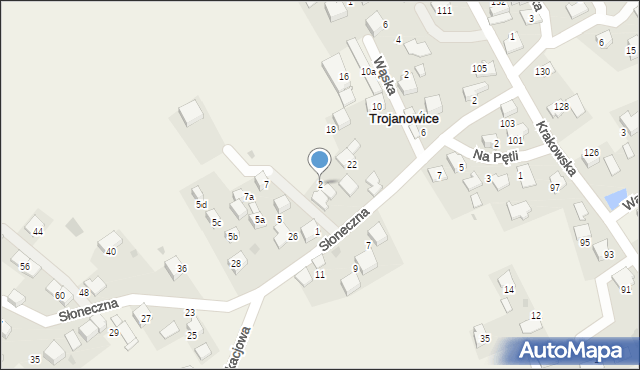 Trojanowice, Wspólna, 2, mapa Trojanowice