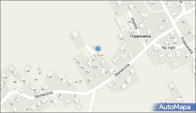 Trojanowice, Wspólna, 7, mapa Trojanowice