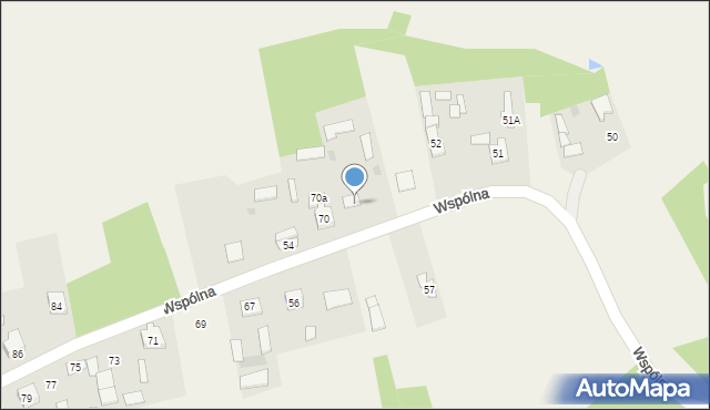 Tumanek, Wspólna, 68, mapa Tumanek