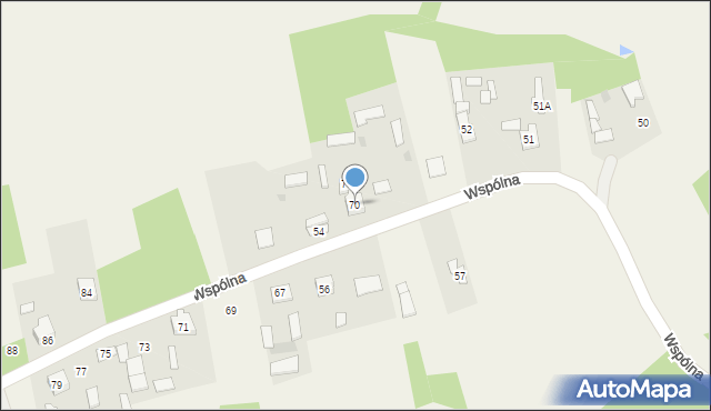 Tumanek, Wspólna, 70, mapa Tumanek