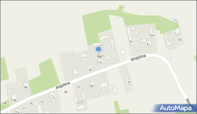 Tumanek, Wspólna, 70a, mapa Tumanek