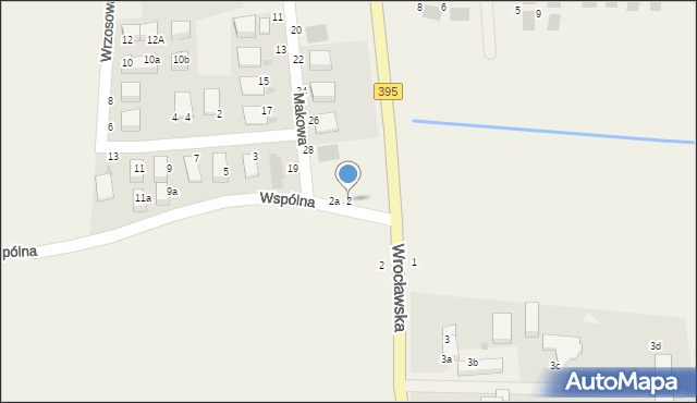 Turów, Wspólna, 2, mapa Turów
