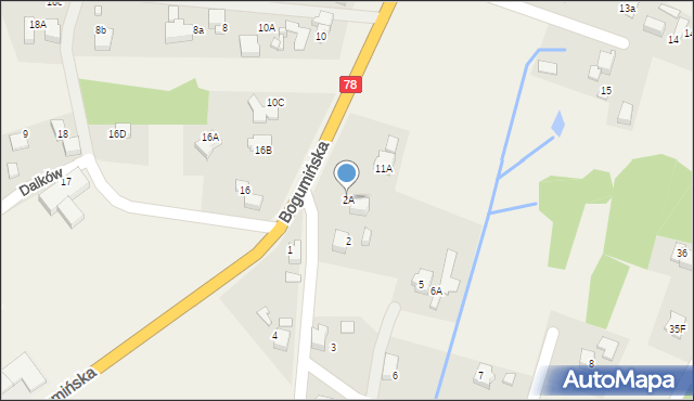 Turza Śląska, Wspólna, 2A, mapa Turza Śląska