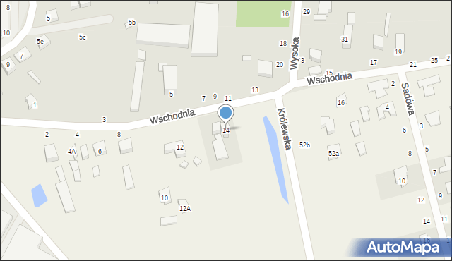 Tuszynek Majoracki, Wschodnia, 14, mapa Tuszynek Majoracki