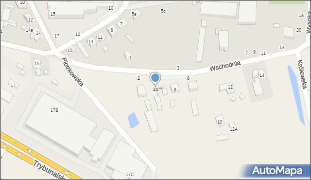 Tuszynek Majoracki, Wschodnia, 4A, mapa Tuszynek Majoracki
