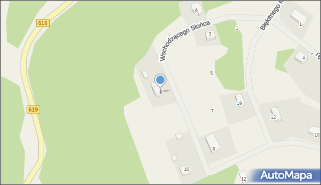 Tyrowo, Wschodzącego Słońca, 8, mapa Tyrowo