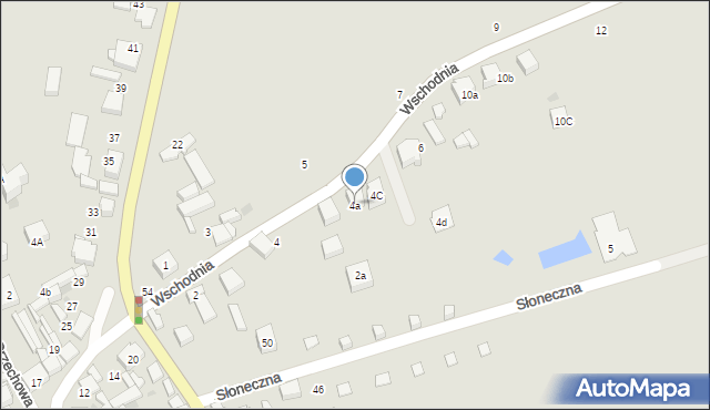 Uniejów, Wschodnia, 4a, mapa Uniejów