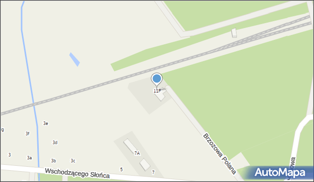 Uwieliny, Wschodzącego Słońca, 11F, mapa Uwieliny