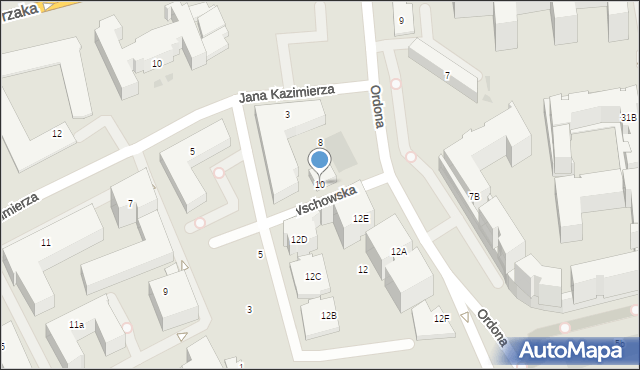 Warszawa, Wschowska, 10, mapa Warszawy