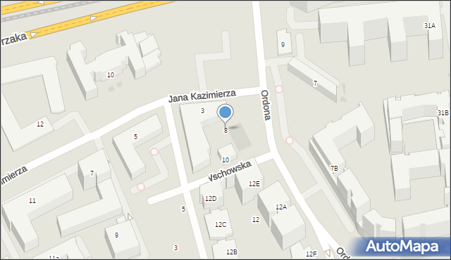 Warszawa, Wschowska, 8, mapa Warszawy