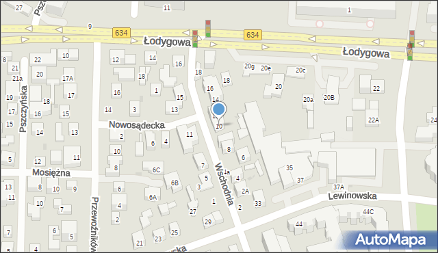 Warszawa, Wschodnia, 10, mapa Warszawy