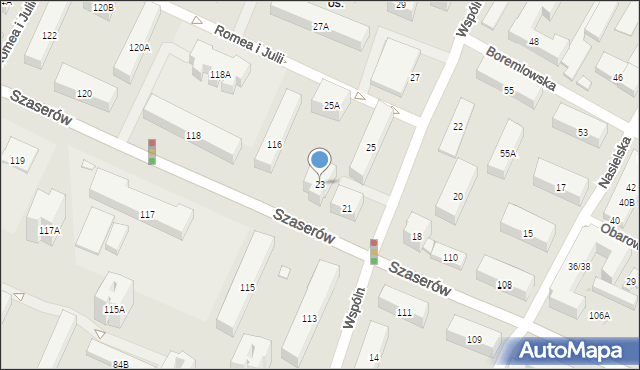 Warszawa, Wspólna Droga, 23, mapa Warszawy