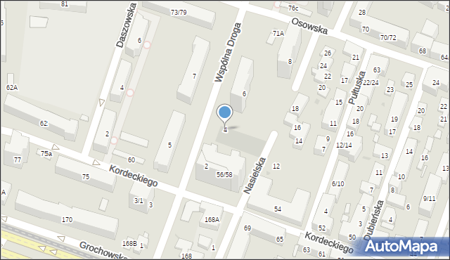 Warszawa, Wspólna Droga, 4, mapa Warszawy