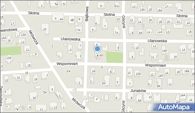 Warszawa, Wspomnień, 5, mapa Warszawy