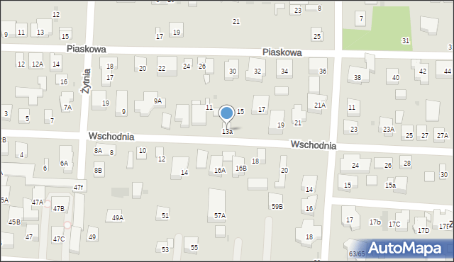 Warszawa, Wschodnia, 13a, mapa Warszawy