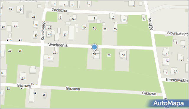 Warszawa, Wschodnia, 54, mapa Warszawy