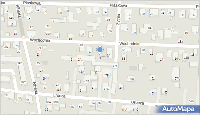 Warszawa, Wschodnia, 6, mapa Warszawy