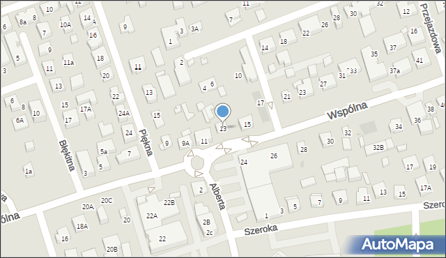 Warszawa, Wspólna, 13, mapa Warszawy