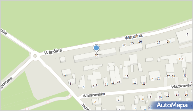 Warszawa, Wspólna, 2C, mapa Warszawy