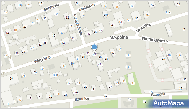 Warszawa, Wspólna, 44, mapa Warszawy