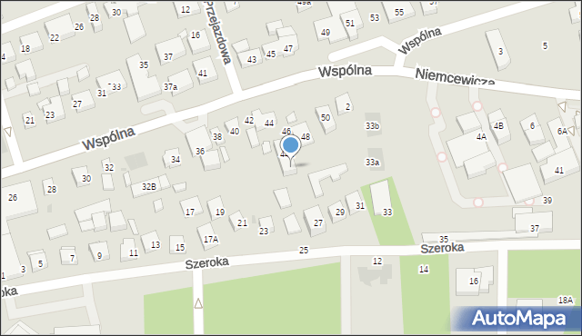 Warszawa, Wspólna, 44b, mapa Warszawy