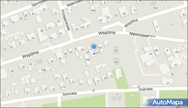 Warszawa, Wspólna, 48, mapa Warszawy