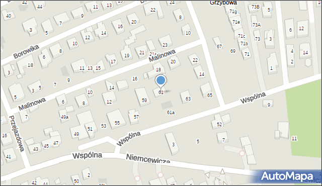 Warszawa, Wspólna, 61, mapa Warszawy